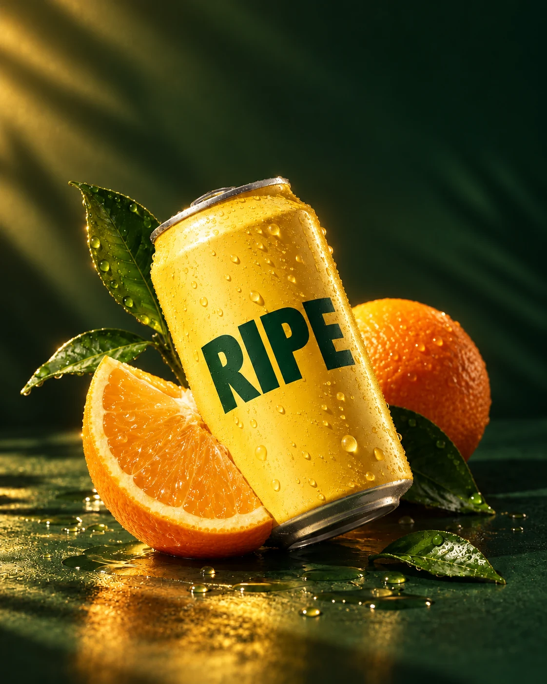 RIPE after-dark image with deep green surroundings and golden rim light
